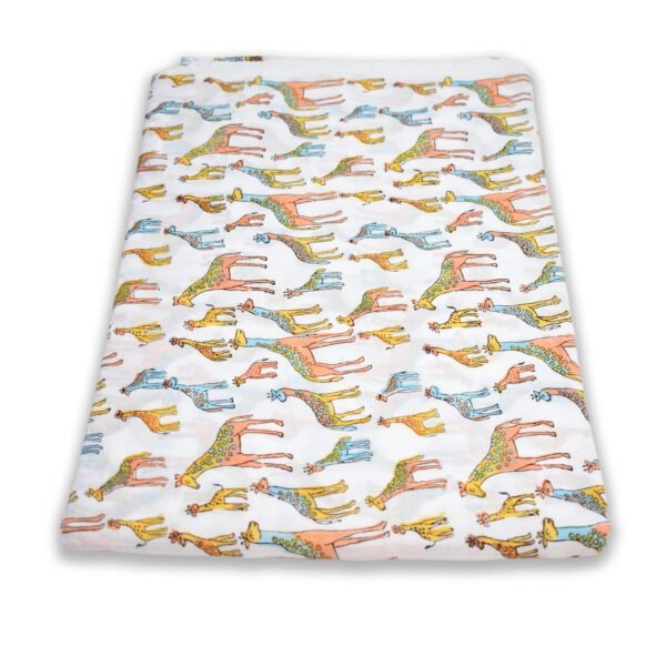 Wholesale Cotton Fabric with Hand Block Printed Giraffe Design - Image 5