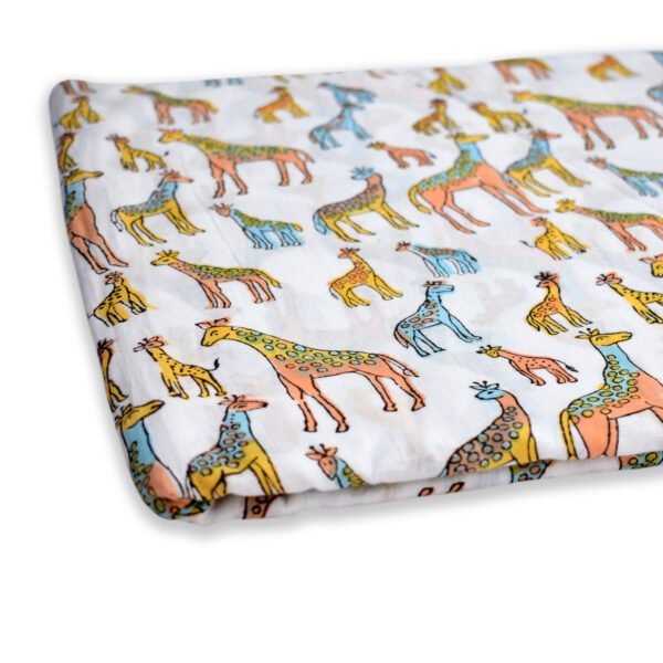 Wholesale Cotton Fabric with Hand Block Printed Giraffe Design - Image 2