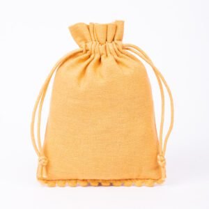 Cotton Pouches with Bottom Pompoms | Custom Gift Bags | Wholesale Packaging Pouches