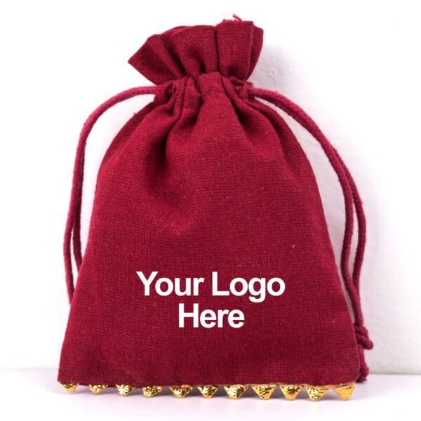 Lace Bottom Cotton Pouches | Custom Gift Bags | Luxury Packaging - Image 2